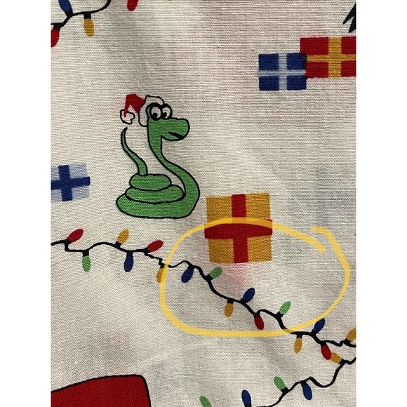 Men's American Rag Cartoon Christmas Tree Snake Shirt SZ S Cotton *READ - Picture 8 of 9
